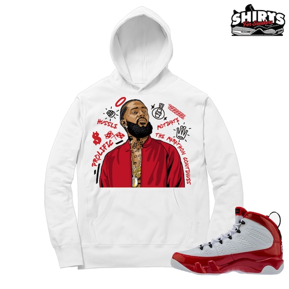 Jordan 9 Gym Red Hoodie shirt Nipsey 