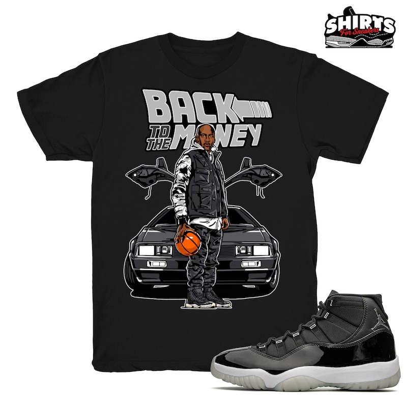 Air Jordan 11 Jubilee shirt | To The Money - Retro 11 25th Anniversary tees / black t-shirts 