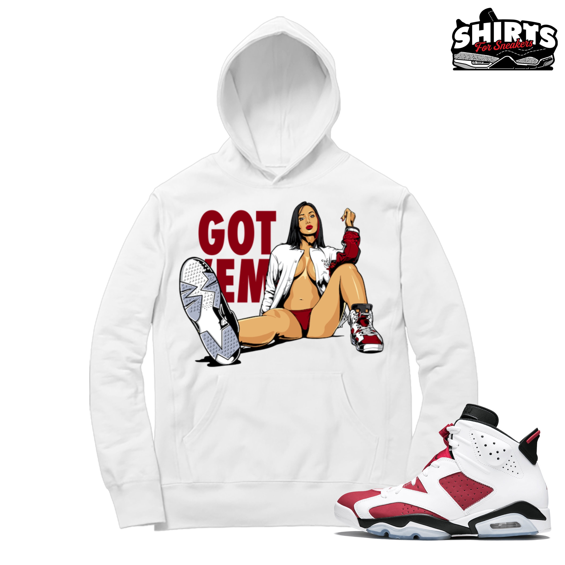 Carmine 6 Hoodie Got Em Retro 6 Carmine 2021 / White - Etsy Denmark