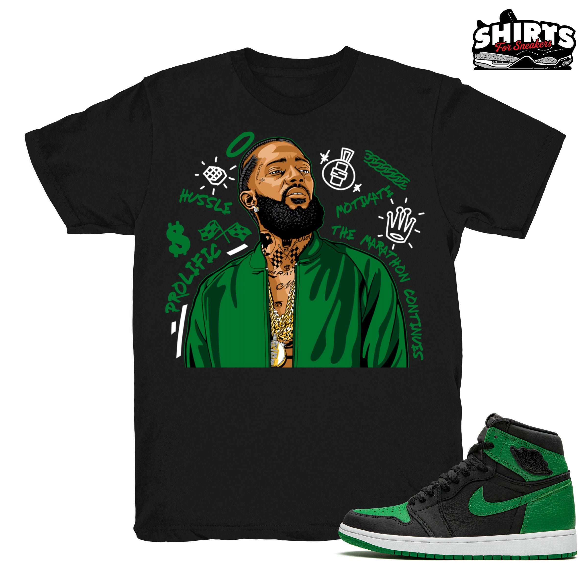 black and green jordan t shirt