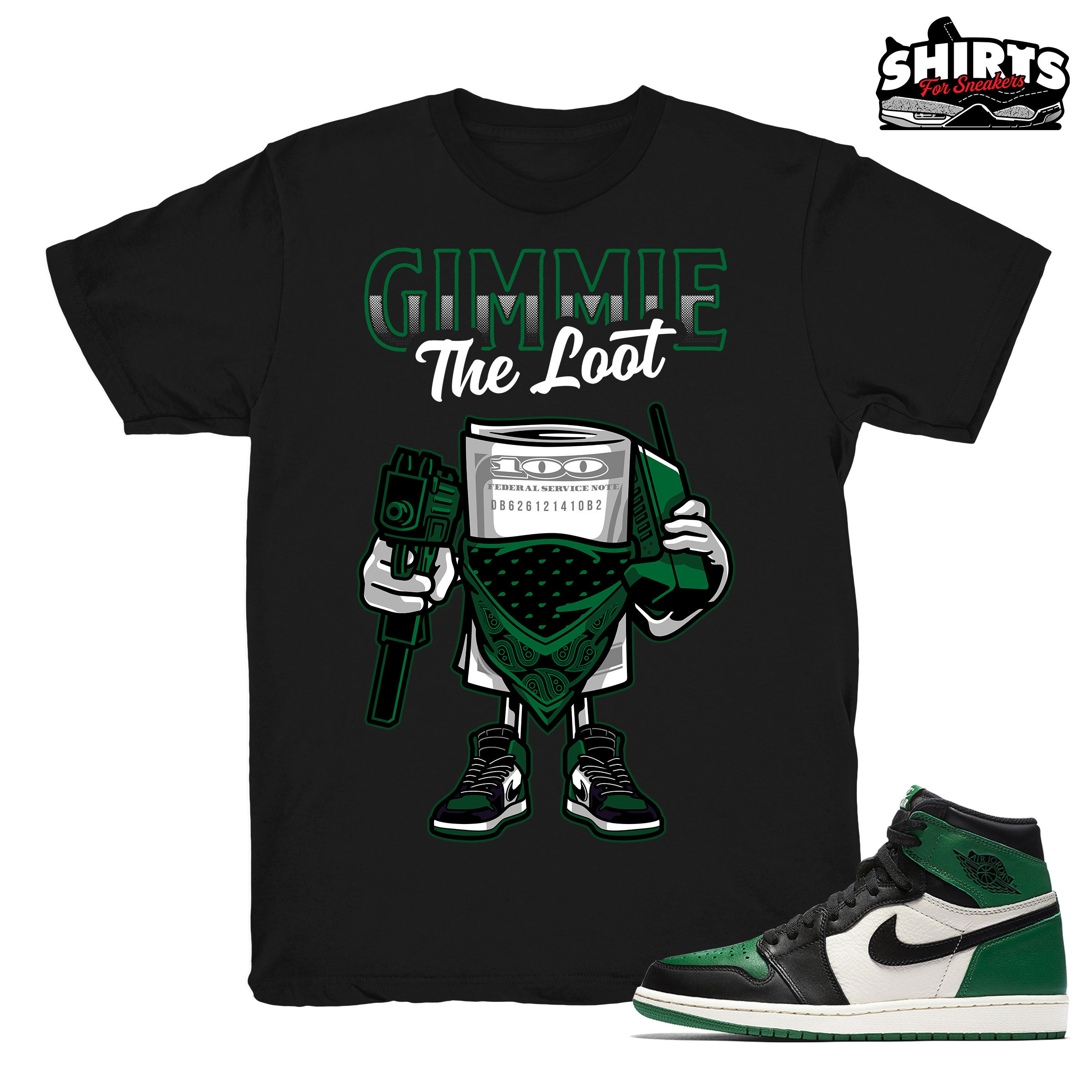 Pine Green 1 Shirt the Loot Retro 1 