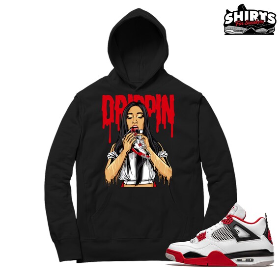 Fire red 4s hoodie hotsell