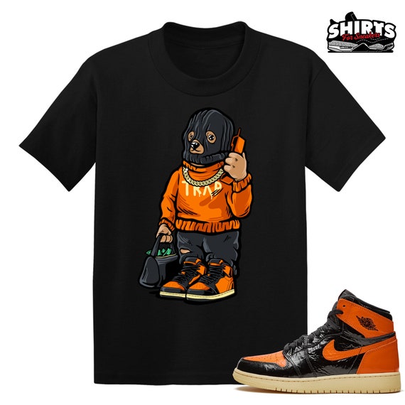 Trap Bear Kids Shirt: Match Retro Shattered Backboard Sneakers