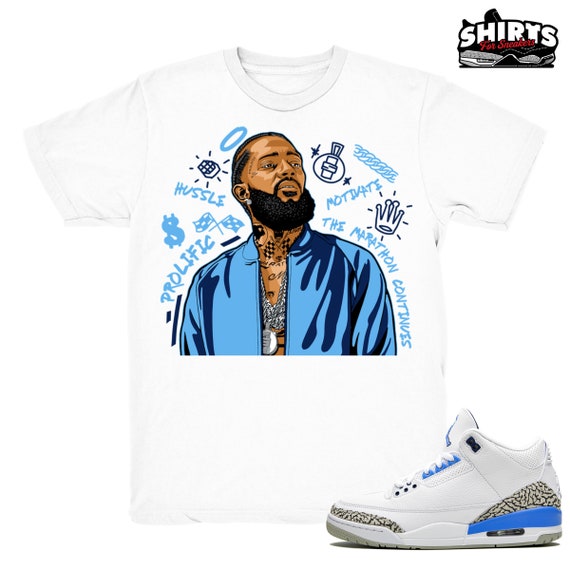 Air Jordan 3 UNC Shirt Nipsey Forever Fly Retro 3 UNC 2020 | Etsy