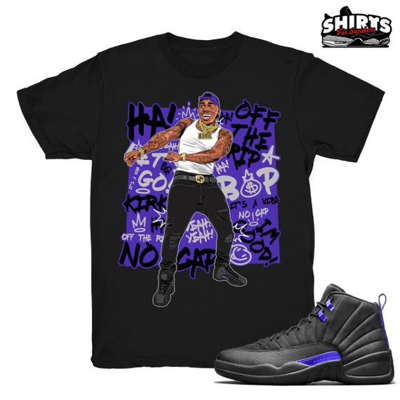 jordan 12 black dark concord shirt