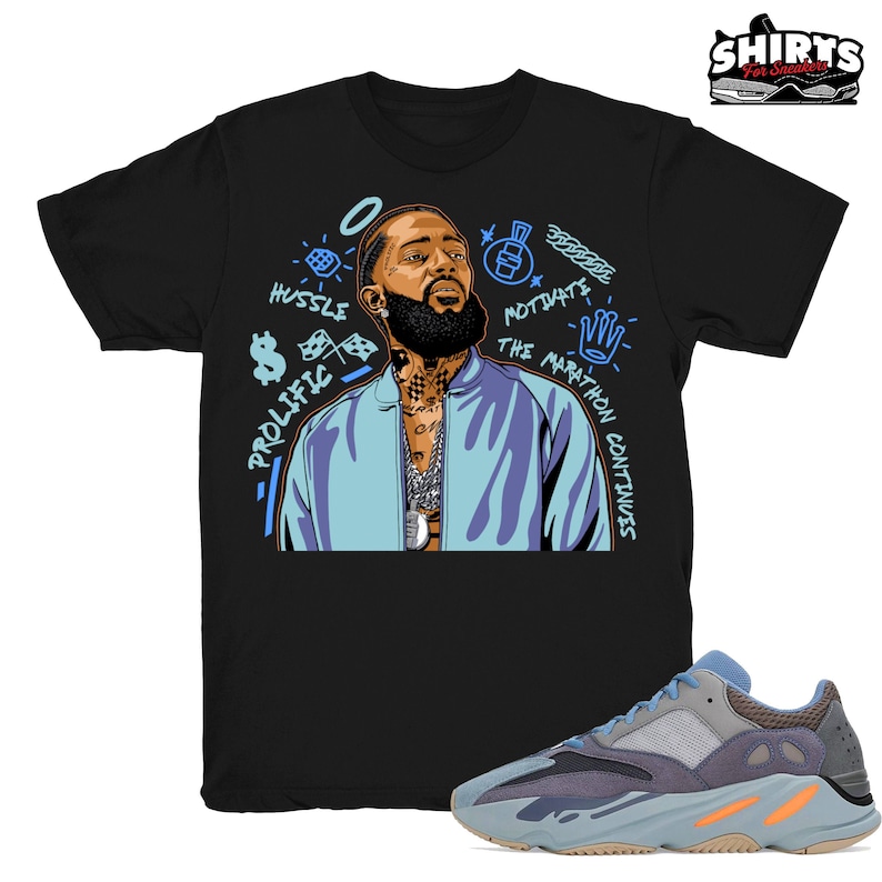 Yeezy Boost Carbon Blue 700 shirt Nipsey Forever Fly | Etsy