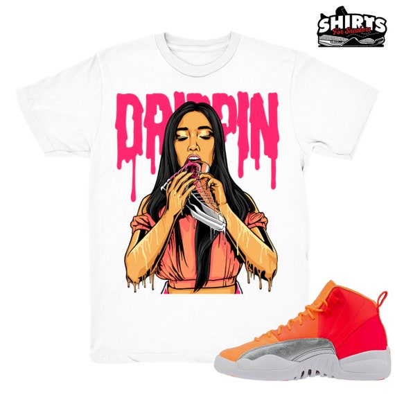 Air Jordan 12 Sunrise shirt Drippin 12s Retro 12 Hot Punch | Etsy