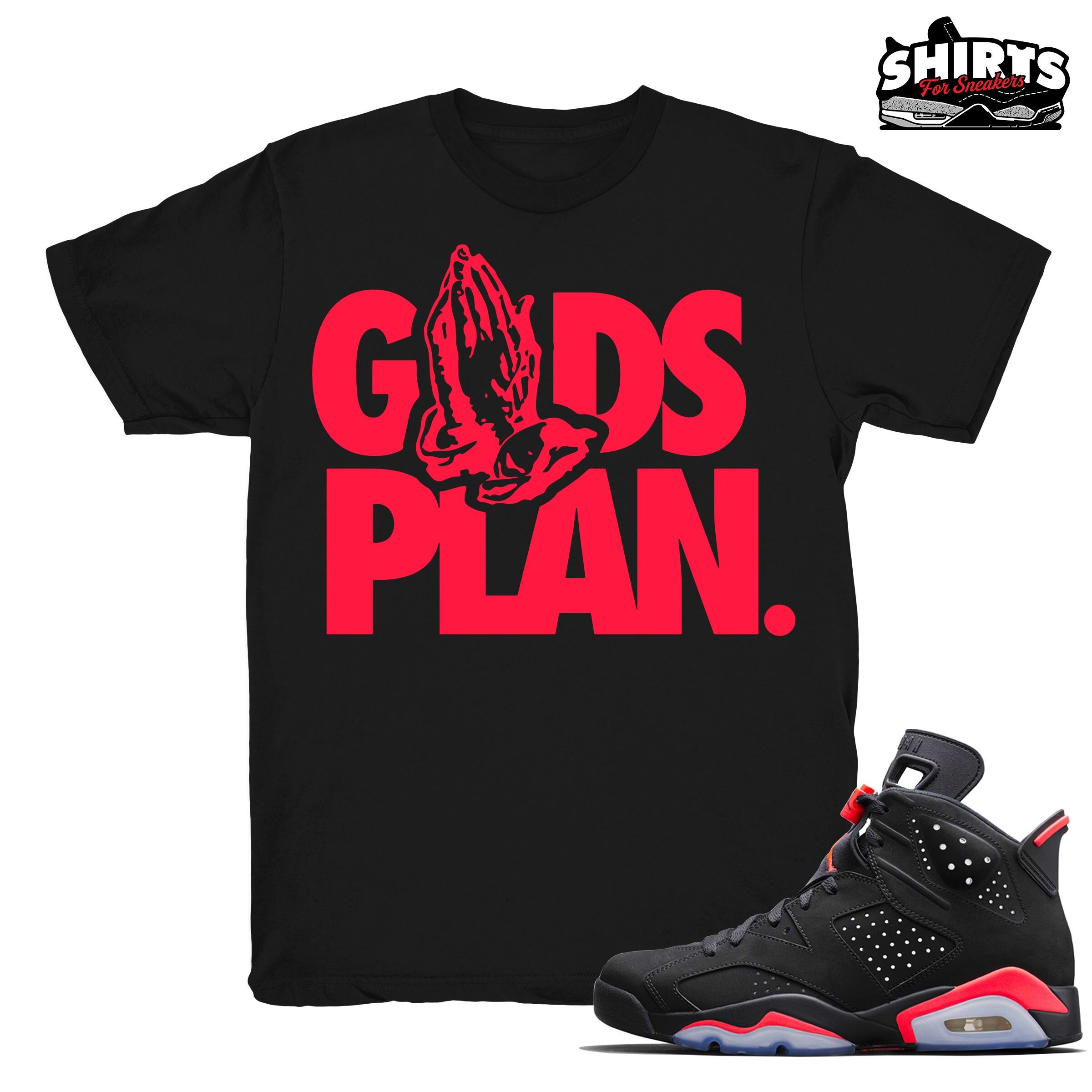 Infrared 6 Shirt Drake Gods Plan Retro 6 Infrared 2019 Black Tee Shirts Etsy