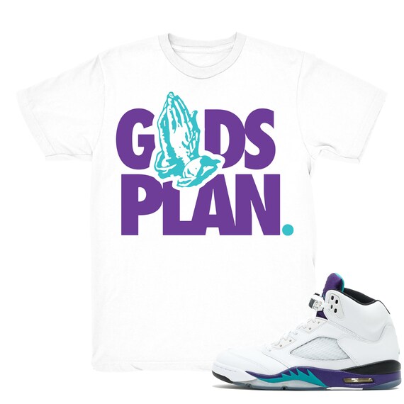 Air Jordan 5 Grape shirt Drake Gods 