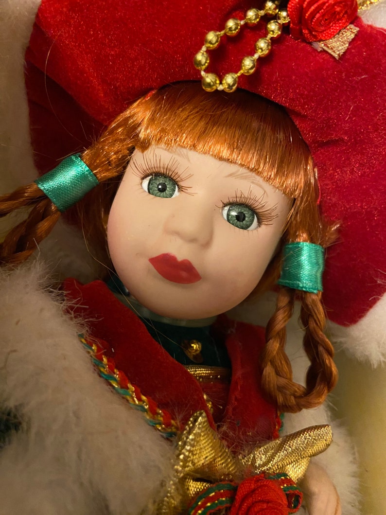 RARE CHRISTMAS PORCELAIN Doll by Christina Verdi New Etsy