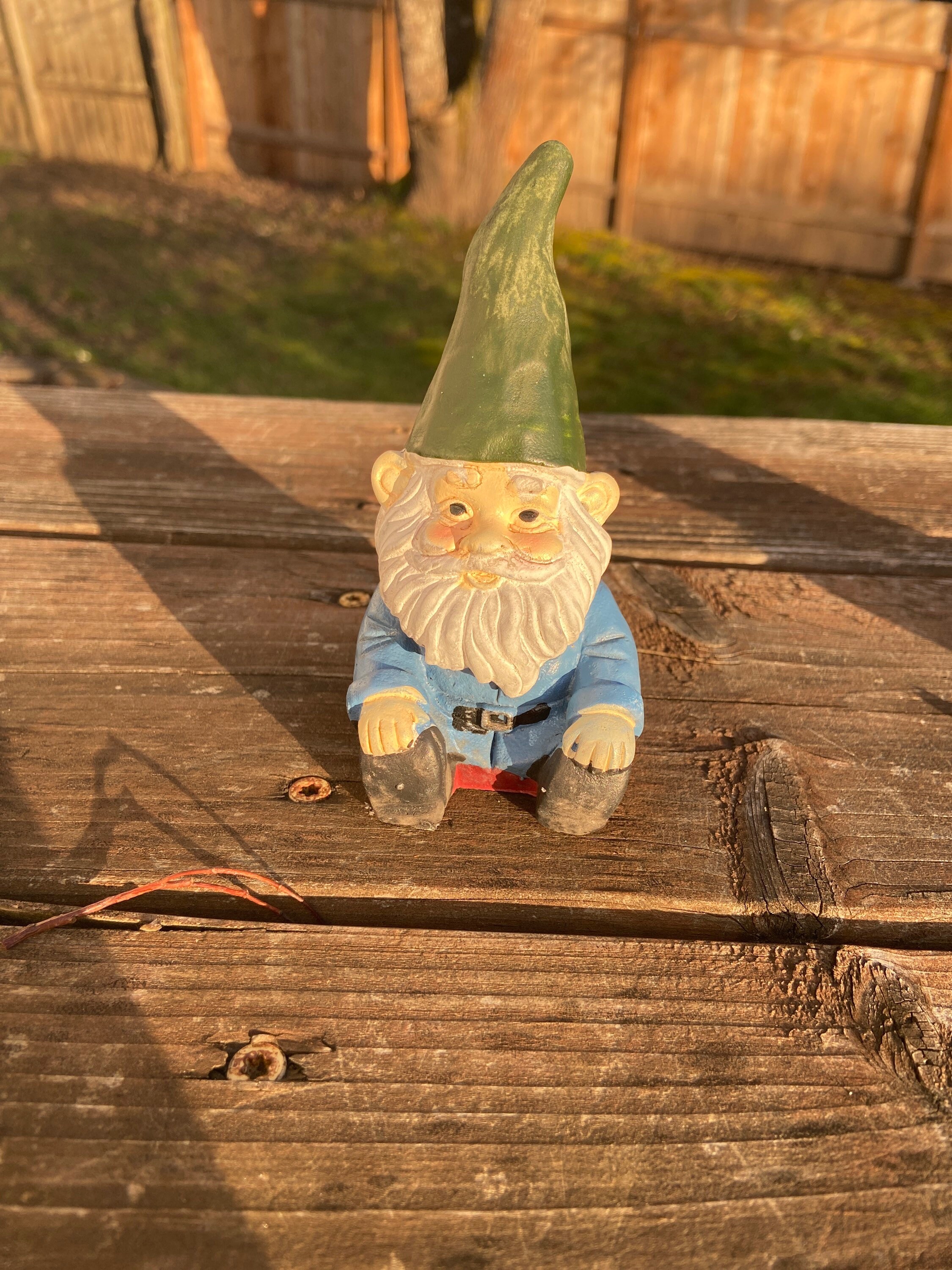 GREEN HAT GNOME Garden Gnome Forest Gnome 5 Tall Gnome | Etsy