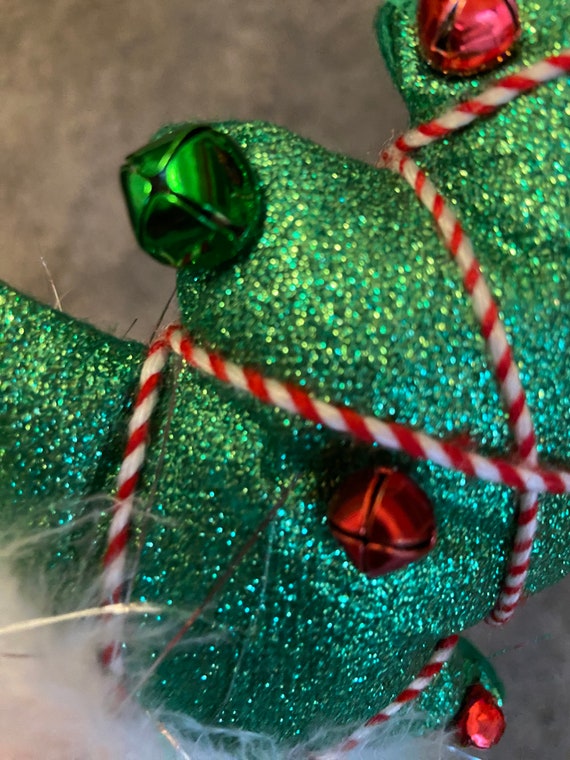 CHRISTMAS TREE HEADBAND, Green Sparkly Christmas … - image 3