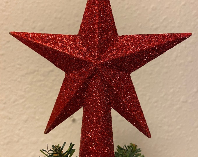 MINIATURE TREE TOPPER Red Mini Tree Topper for Tabletop or Etsy