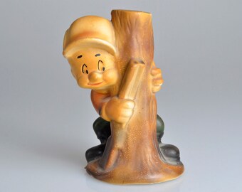 Vintage Elmer Fudd Hunting Chalkware Figurine