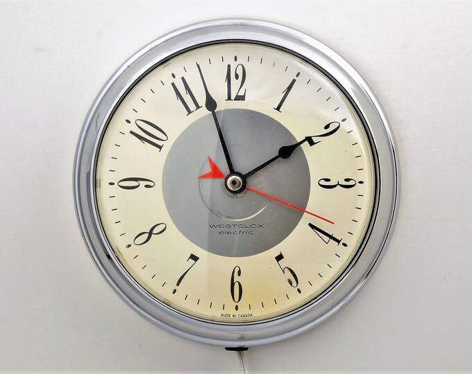 Rare Vintage Westclox Electric Wall/diner Clock Etsy