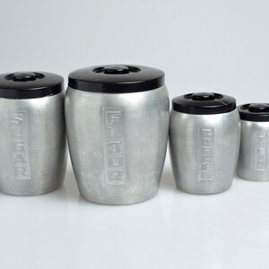Vintage 4-delige gesponnen aluminium keukenset voor nesten - Japan