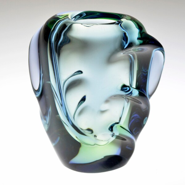 Vintage Murano "Twisted Finger Grip" Art Glass Vase