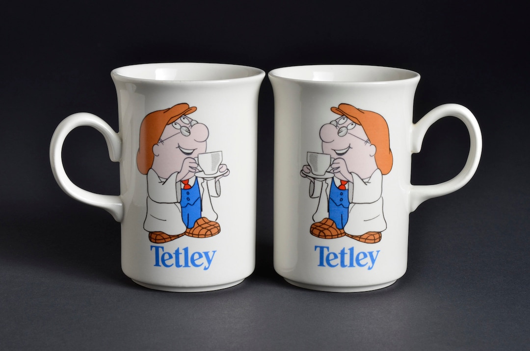 Vintage Tetley Tea Mugs of Churchill England Set of 2 Etsy
