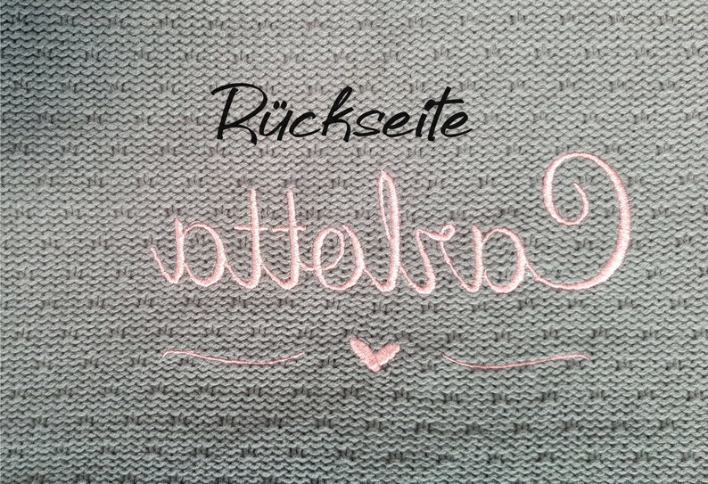 Babydecke personalisiert Babydecke mit Namen Geschenk zur Geburt Krabbeldecke Kinderwagendecke Strick Decke personalisiert Bild 8