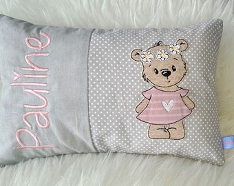 Personalized pillow | Pillow with name | Birth | Baptism | Bear | Personalized birth pillow | Birth pillow | Girl | Boy | Gift