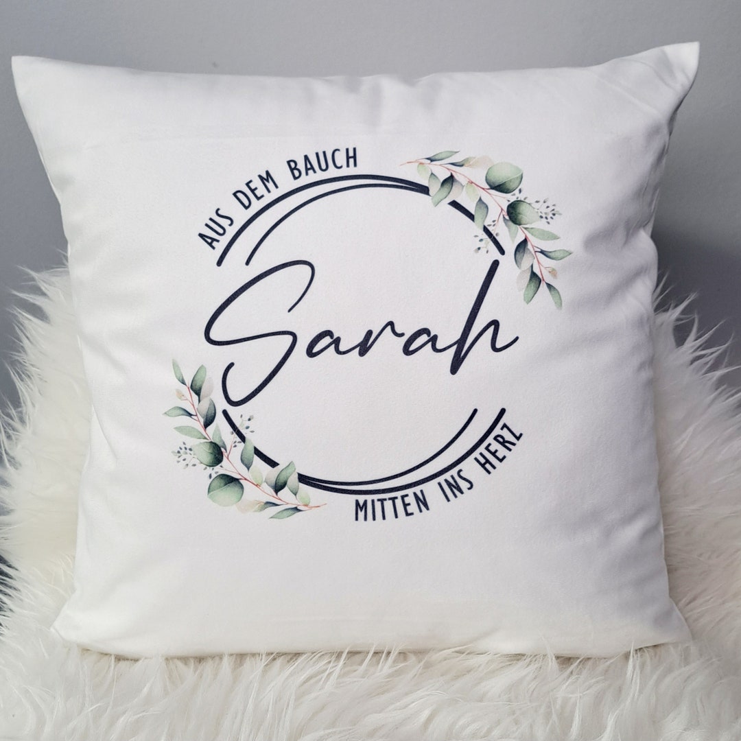 Kissen Aus dem Bauch mitten ins Herz Etsy.de