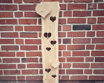 Wooden stele with hearts | Wedding gift, Mother's Day | Wooden wedding | Handmade & customizable | Wedding gift