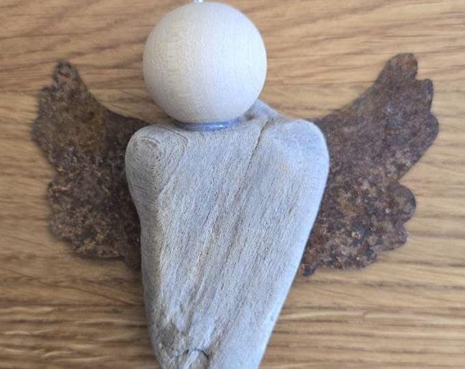 Guardian angel made of driftwood, gift for baptism, birth, gift tag driftwood, lucky charm, small gift name, tree decoration, angel