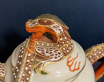 Japanese Moriage Dragon Teapot & Cup/ Saucer - Etsy