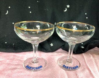 Pair of Original Babycham Glasses