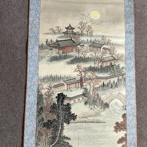Pintura mural china vintage de 155 cm de largo