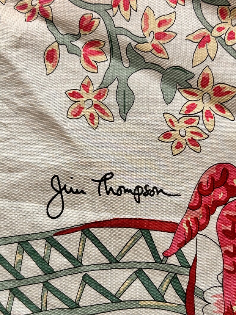 Pañuelo de seda vintage de Jim Thompson imagen 3