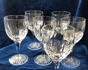 6 Stuart Crystal Glencoe cut glasses