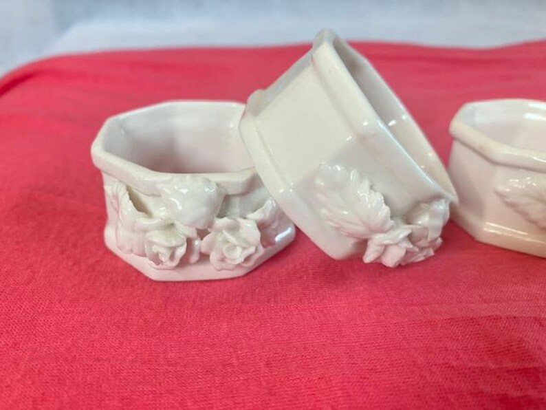 6 White Bone China Napkin Rings Etsy Australia