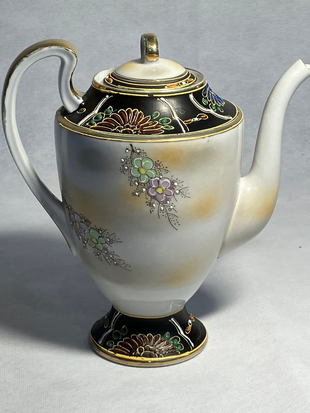 Vintage Moriage Japanse Teapot Etsy