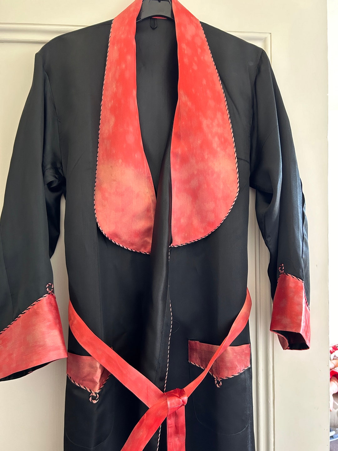 Japanese Boxed Silky Black Robe - Etsy Japanese Boxed Silky Black Robe - Etsy