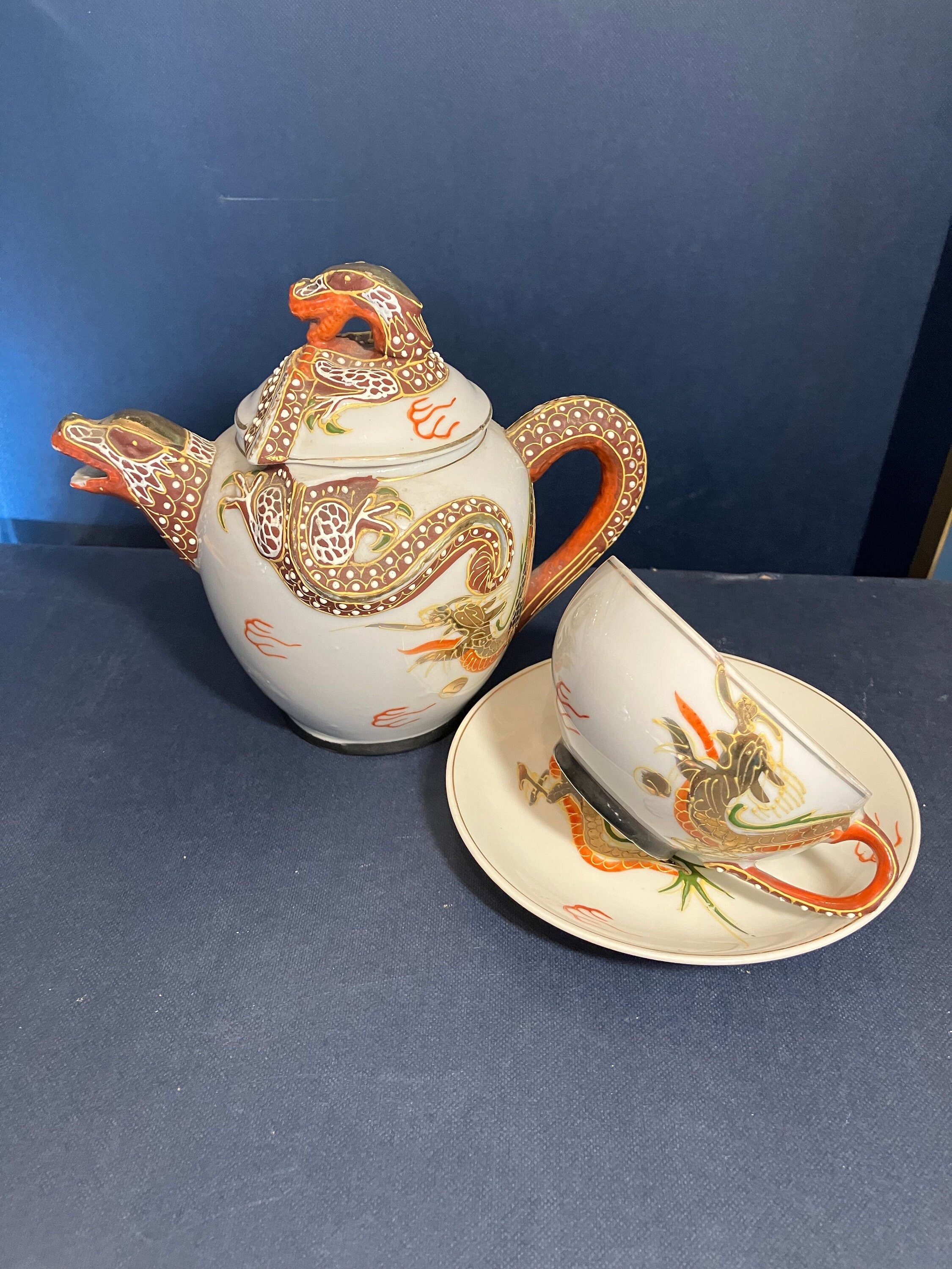 早い者勝ち & Teapot Dragon Moriage Japanese Cup/ Etsy - Saucer 工芸品