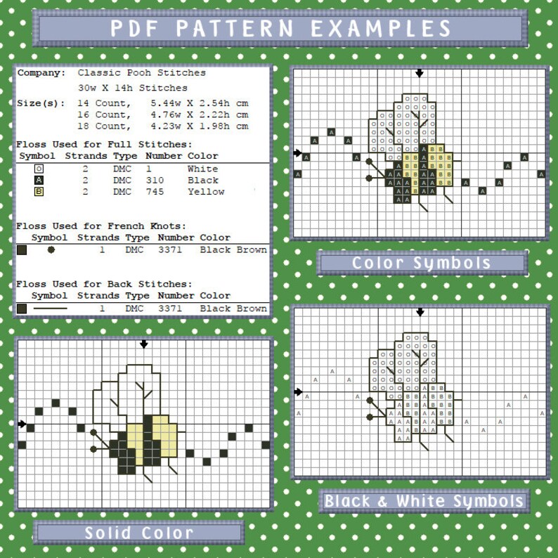 Hide and Seek Classic Winnie the Pooh Cross Stitch Pattern Instant PDF Download image 3