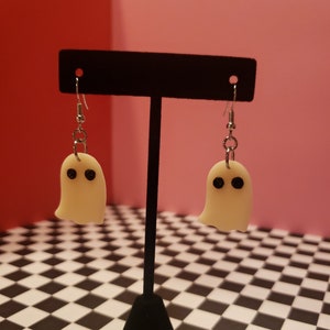 Kolczyki Glow In The Dark Ghost - Upiorne - Halloween - Pastel Goth - Odważna biżuteria - Biżuteria z przesłaniem