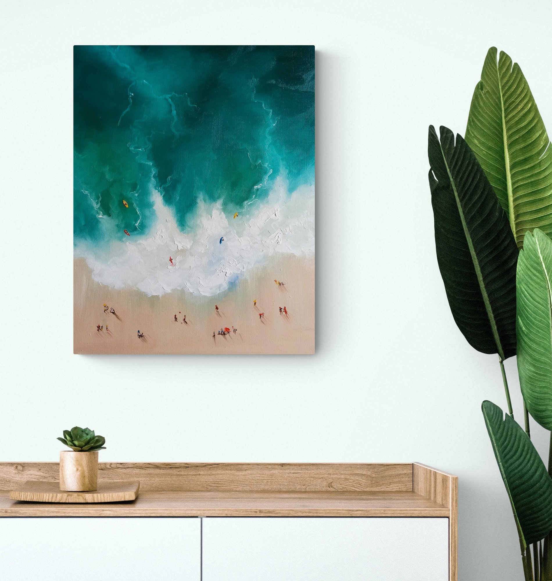 Ocean Painting Surf Original Art Seaside Wall Art Beach Etsy