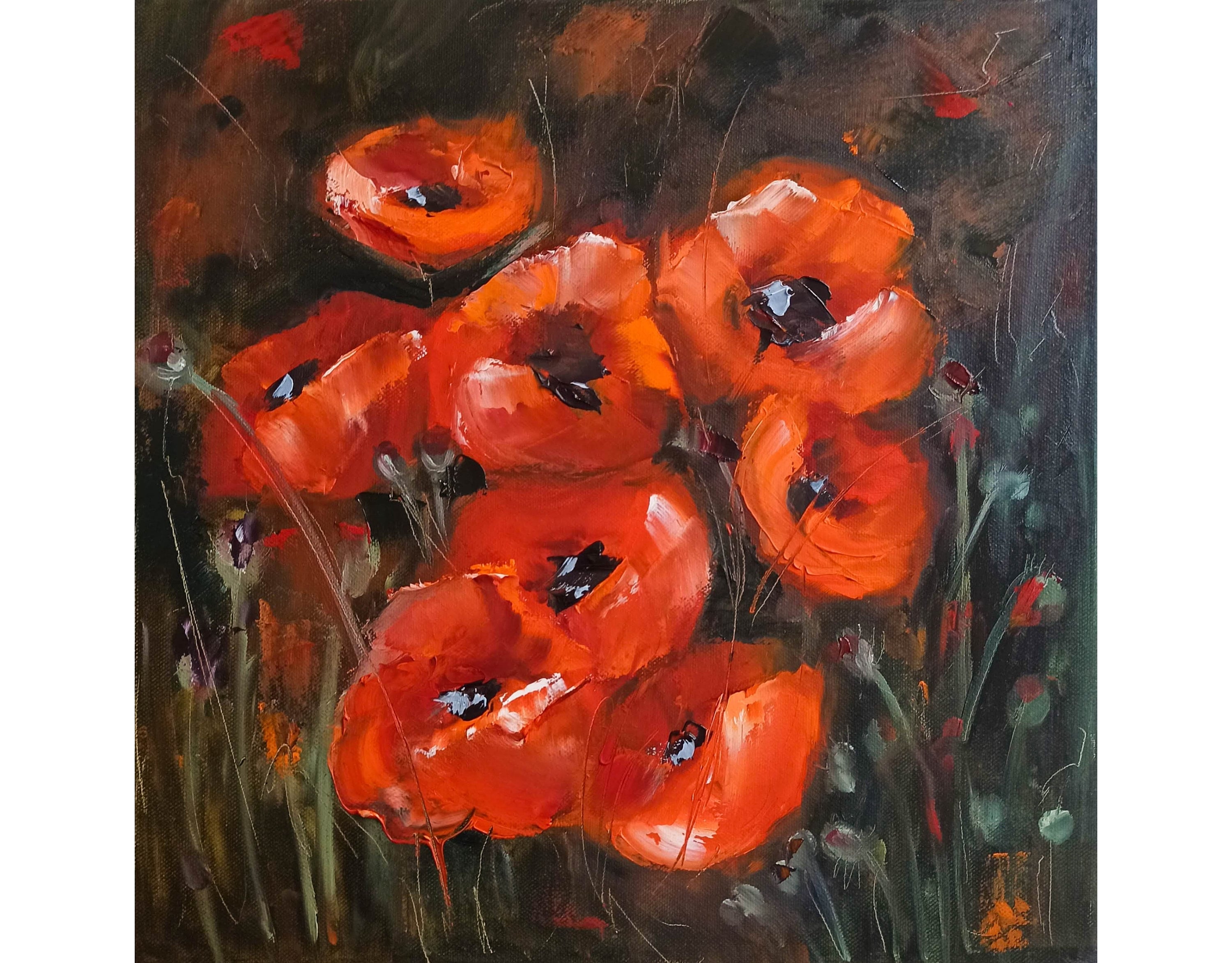 mohnblumen bilder auf leinwand