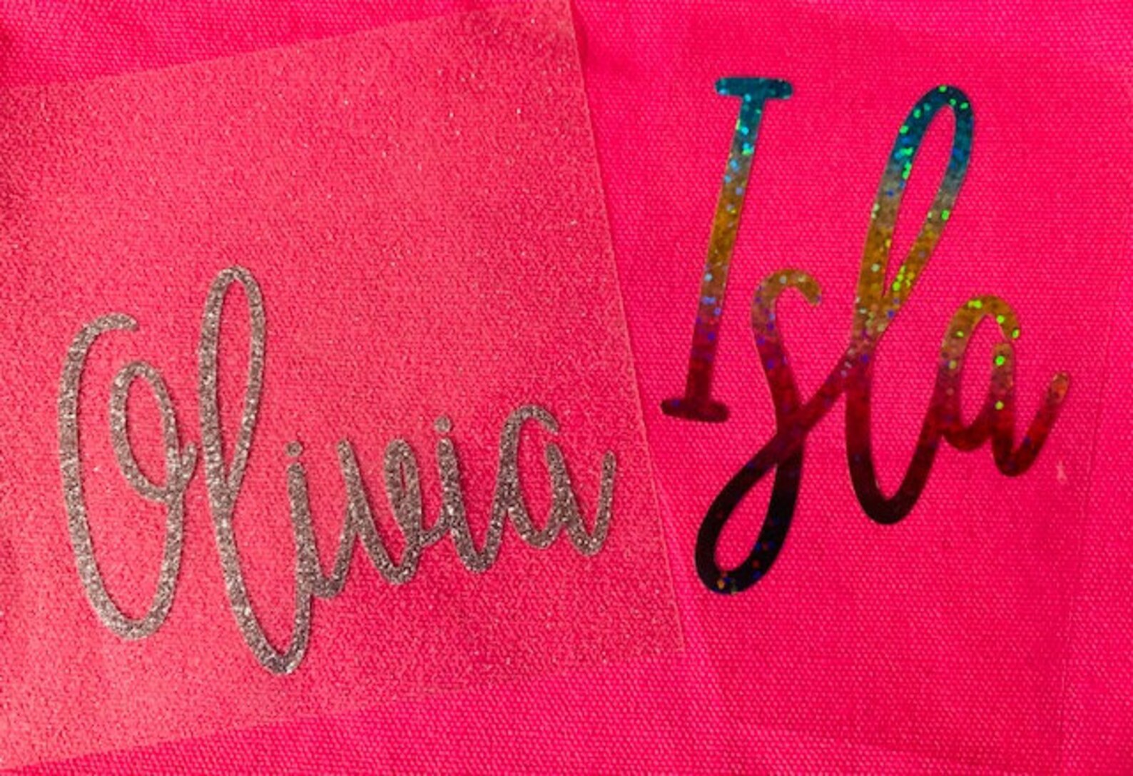 Personalised name Glitter/Metallic/Plain iron on Vinyl Etsy