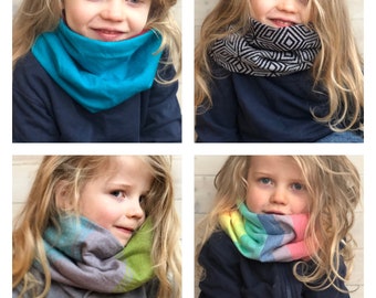 Wrap scrap cowl with fleece lining  - Kids