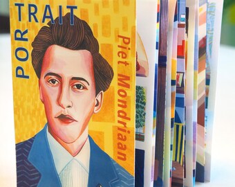 A6 Meander Booklet - PORTRAIT | Piet Mondriaan (gouache and coloured pencils)