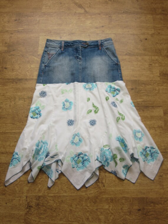ladies denim skirts uk