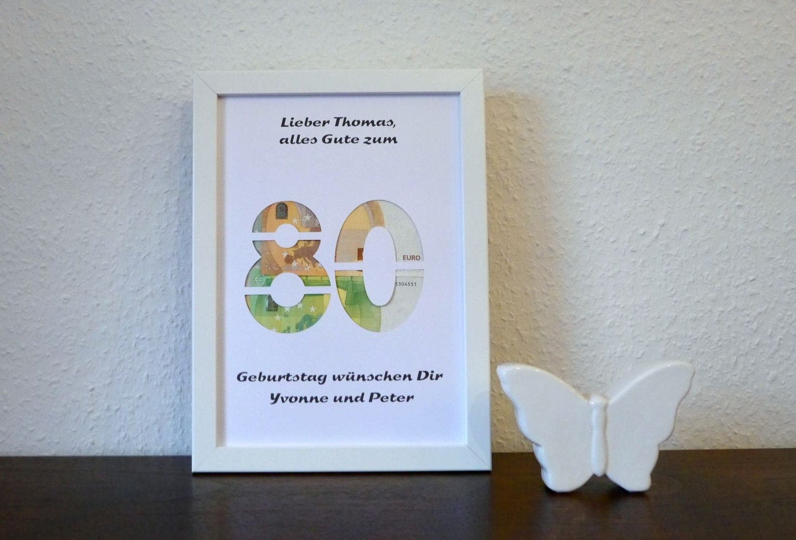 Geldgeschenk, Geld, Geldverpackung, Geschenk, Geburtstag, 80, 80