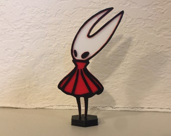 Hollow Knight Hornet Figure Stand - 3D Printed Figurine, Gaming Desk Accessory, Game Room Decor