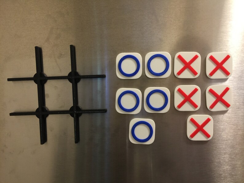 Tic Tac Toe Set Refrigerator Fun Games for Etsy