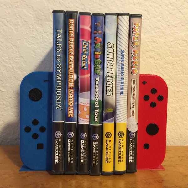 Nintendo Switch Joy Con Bookends - Nintendo Bookends, Gaming Book Ends, Game Box Holders, Game Room Decor