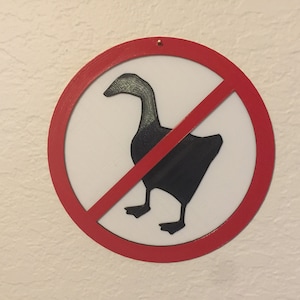 No Geese Allowed Sign - Untitled Goose Game Wall Art