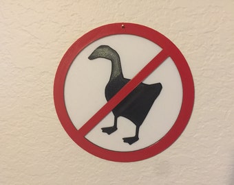 No Geese Allowed Sign - Untitled Goose Game Wall Art